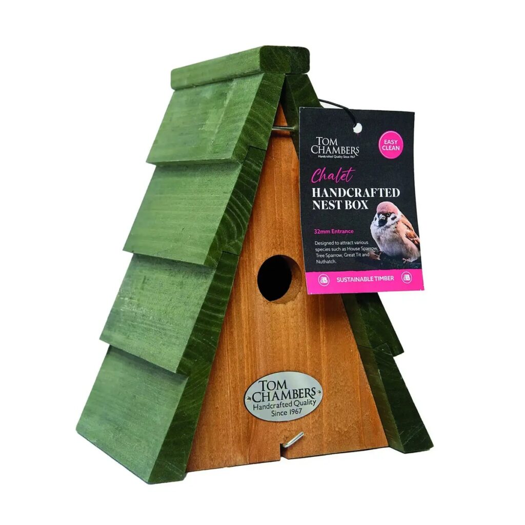 Tom Chambers Chalet Wooden Bird Box 5022506043010 2